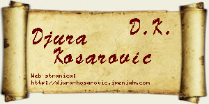 Đura Košarović vizit kartica